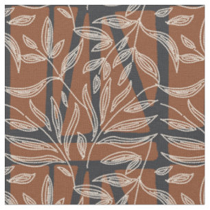 abstract plants - Dotted geometric texture Fabric