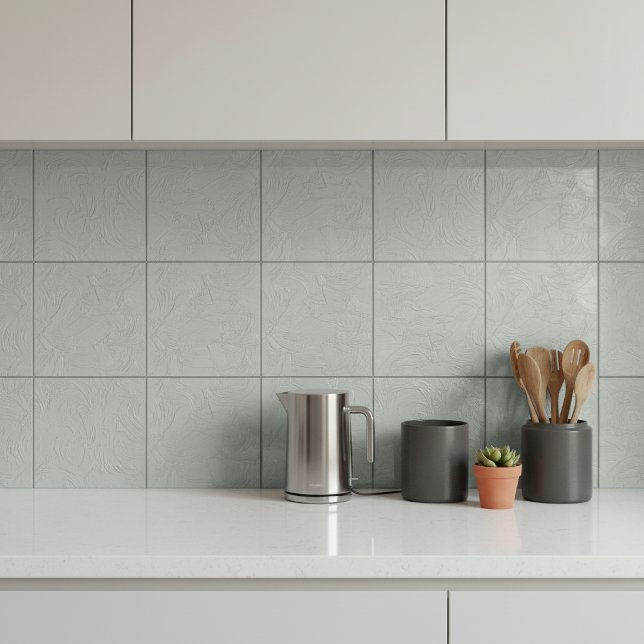 Abstract Plaster Brush Texture Sage ID1287 Ceramic Tile (Creator Uploaded)