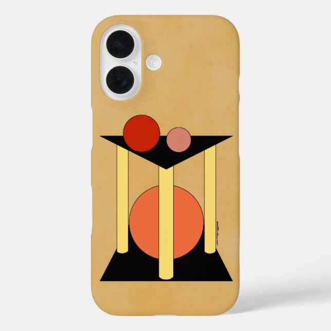 Abstract Platforms, Pillars, and Circles Case-Mate iPhone Case (Back)