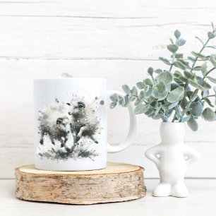 Abstract Playful Sheep Mug