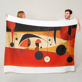 Abstract polar art coverage fleece blanket