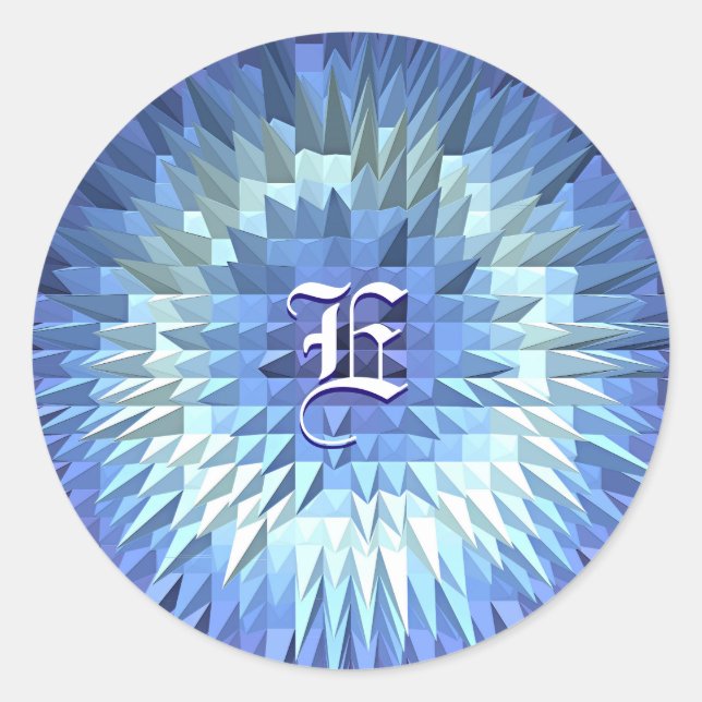Abstract Poligonal Low Poly Classic Round Sticker (Front)