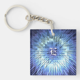 Abstract Poligonal Low Poly Texture Key Ring