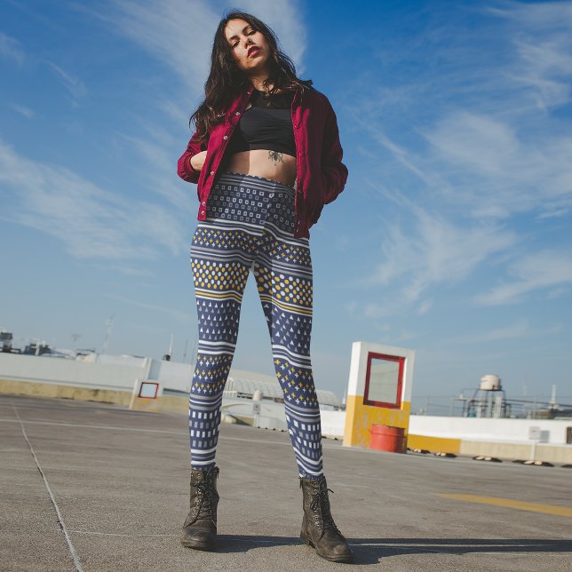 abstract polka borders leggings (Creator Uploaded)