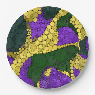 Abstract polka dot paper plate