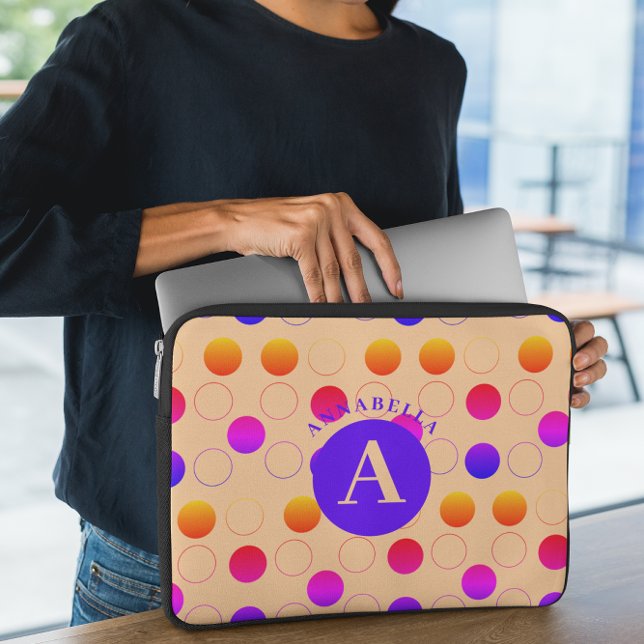 Abstract Polka Dots Pattern Laptop Sleeve (Creator Uploaded)