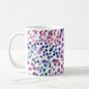 Abstract polka dots seamless pattern in pastel col coffee mug