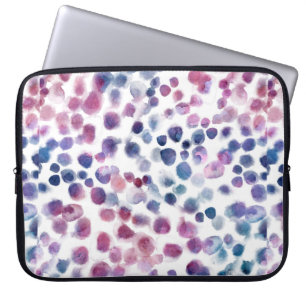 Abstract polka dots seamless pattern in pastel col laptop sleeve