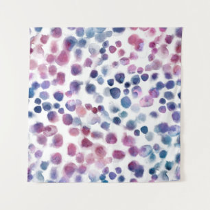 Abstract polka dots seamless pattern in pastel col tapestry