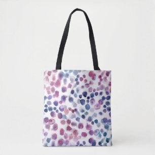 Abstract polka dots seamless pattern in pastel col tote bag