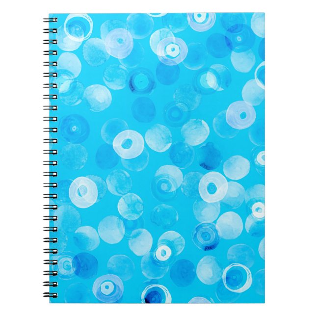 Abstract polka dots seamless pattern notebook (Front)
