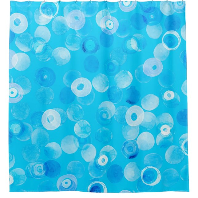 Abstract polka dots seamless pattern shower curtain (Front)