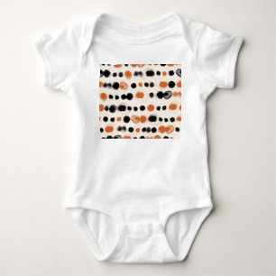 Abstract Polka Dots: Watercolor Geometry. Baby Bodysuit