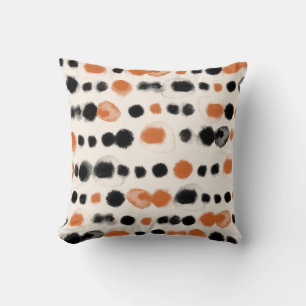 Abstract Polka Dots: Watercolor Geometry. Cushion