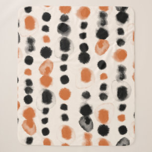Abstract Polka Dots: Watercolor Geometry. Sherpa Blanket
