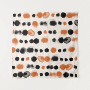 Abstract Polka Dots: Watercolor Geometry. Tapestry