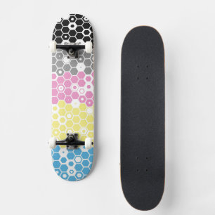 Abstract Polygender Pride Flag    Skateboard