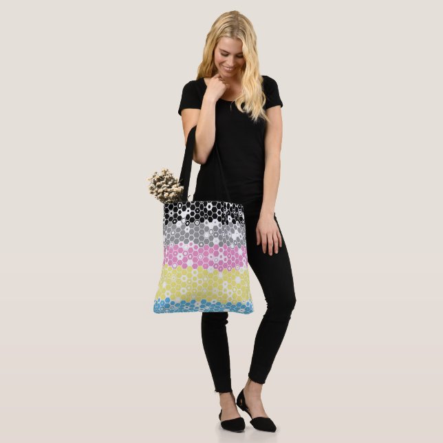Abstract Polygender Pride Flag    Tote Bag (On Model)