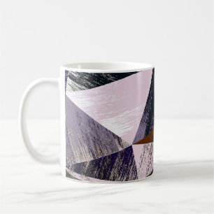 Abstract polygon pattern, colourful triangles. coffee mug