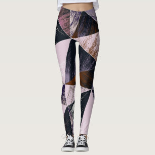 Abstract polygon pattern, colourful triangles. leggings