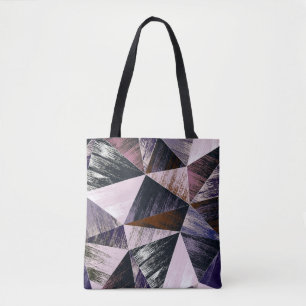 Abstract polygon pattern, colourful triangles. tote bag