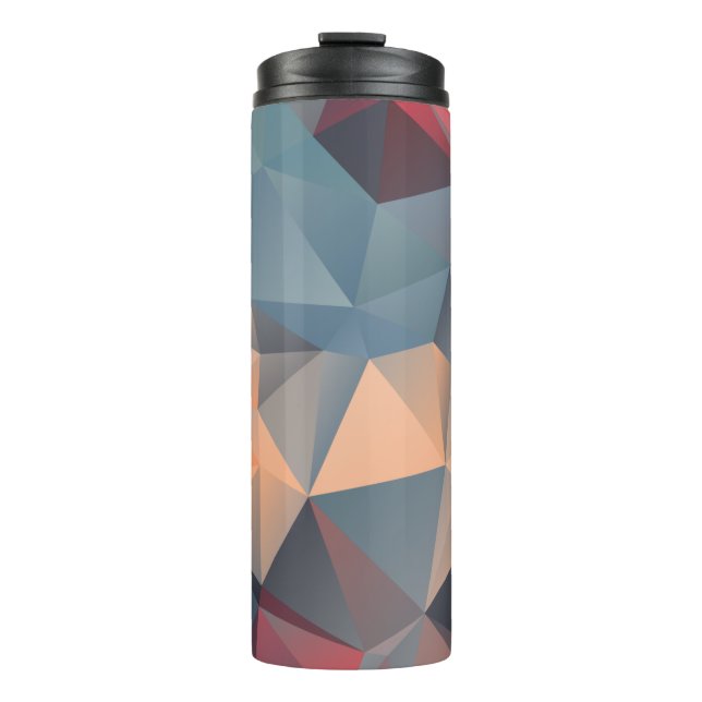 Abstract polygonal mosaic seamless pattern thermal tumbler (Front)