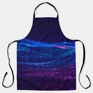 Abstract polygonal space low poly dark background apron