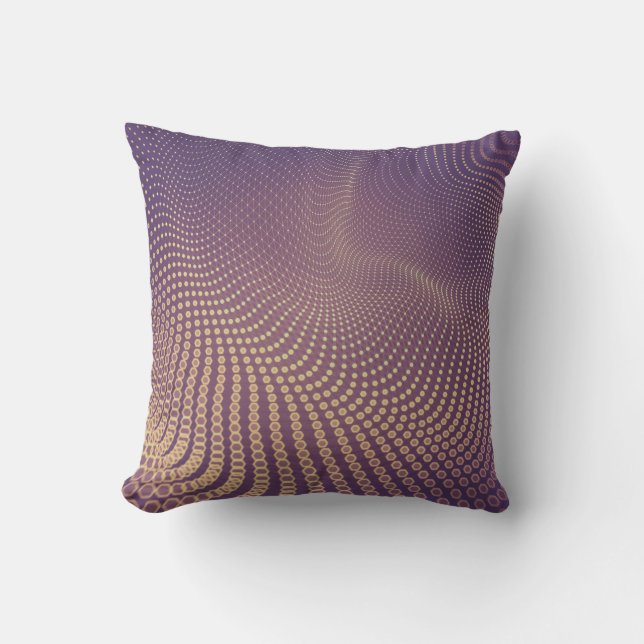 Abstract polygonal space low poly dark background  cushion (Front)