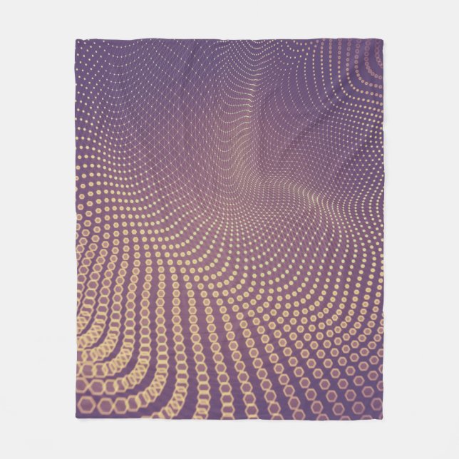 Abstract polygonal space low poly dark background  fleece blanket (Front)