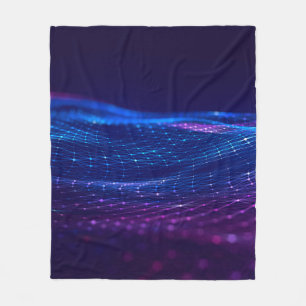 Abstract polygonal space low poly dark background  fleece blanket