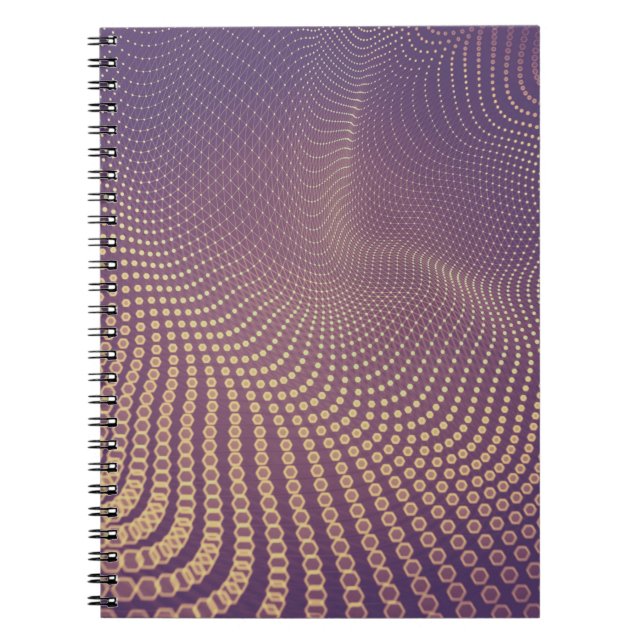 Abstract polygonal space low poly dark background  notebook (Front)