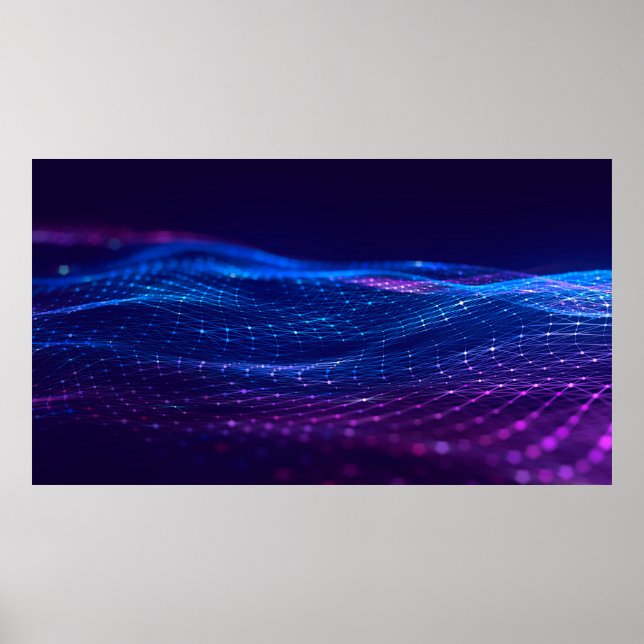 Abstract polygonal space low poly dark background  poster (Front)