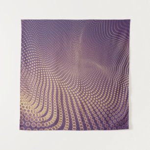 Abstract polygonal space low poly dark background tapestry