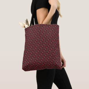 Abstract pomegranate seeds pattern tote bag