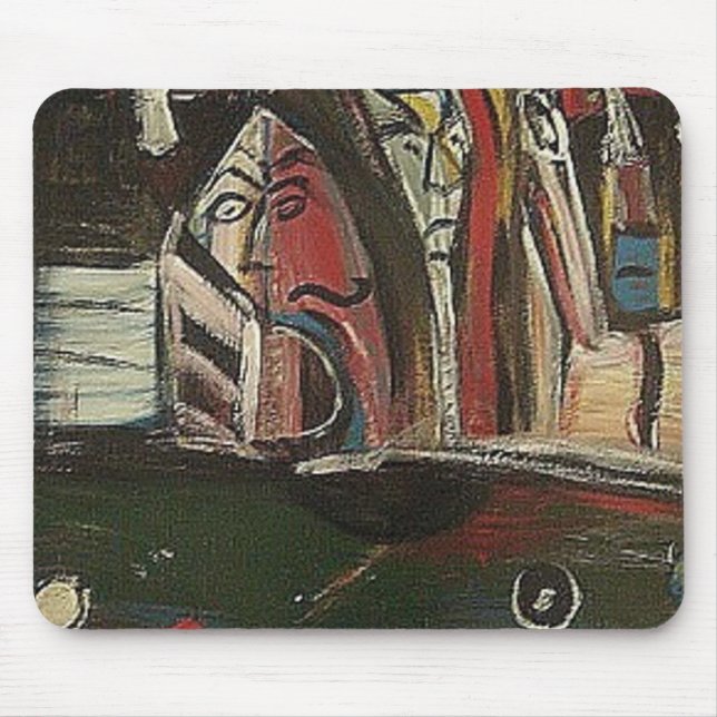 ABSTRACT POOL HALL MOUSE PAD (Front)