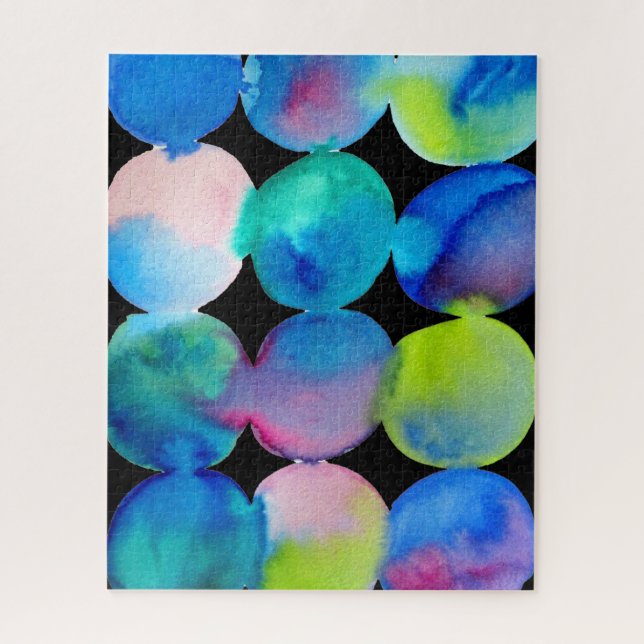 Abstract pop art colour blobs jigsaw puzzle (Vertical)