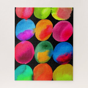 Abstract pop art colour blobs jigsaw puzzle