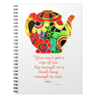 Abstract Pop teapot C.S. Lewis tea and books quote