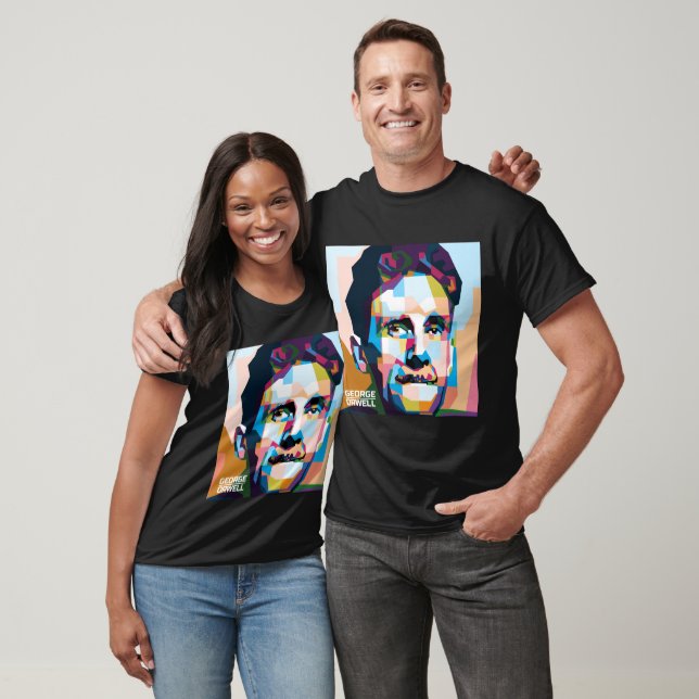Abstract popart George Orwell In WPAP  T-Shirt (Unisex)
