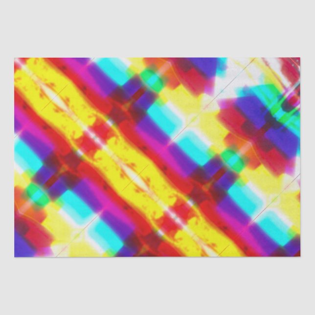Abstract Popart Primary Rainbow Tissue Paper (Front)