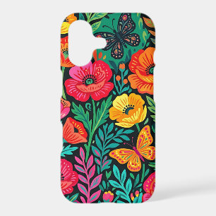 Abstract Poppies Butterflies Garden iPhone Cases