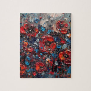 Abstract Poppies Painting  Jigsaw Puzzle