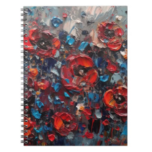 Abstract Poppies Painting  Notebook