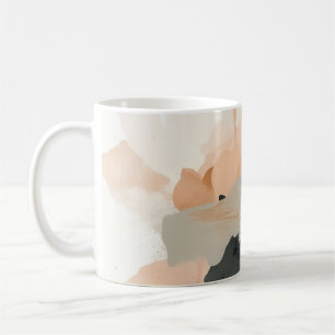 Abstract Poppy Floral Art Print Minimalist Blush Coffee Mug