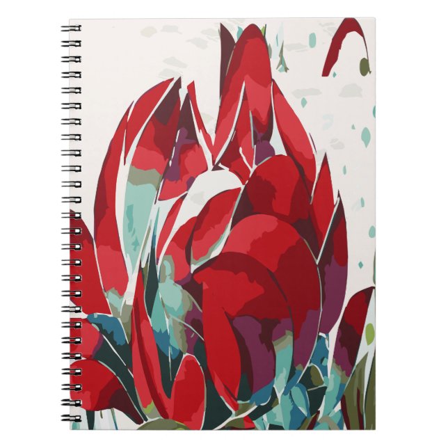 Abstract Poppy Sprial Notebook (Front)
