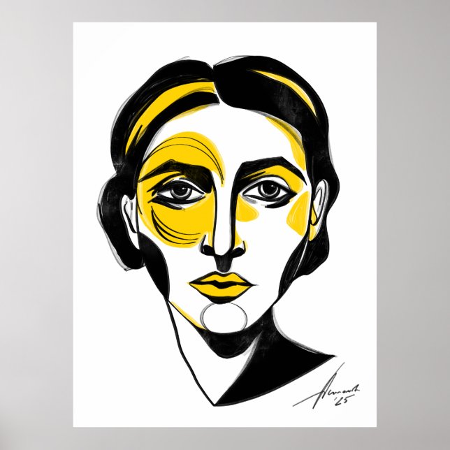 Abstract portrait#1 poster (Front)