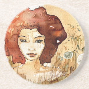 Abstract portrait 3 coaster