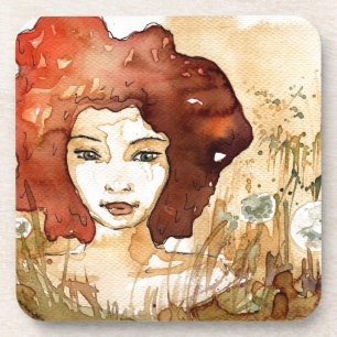 Abstract portrait 3 coaster