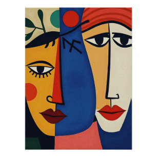 Abstract Portrait Art  Poster