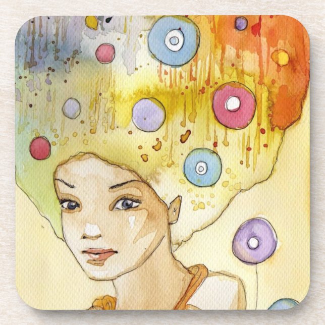 Abstract portrait coaster (Front)